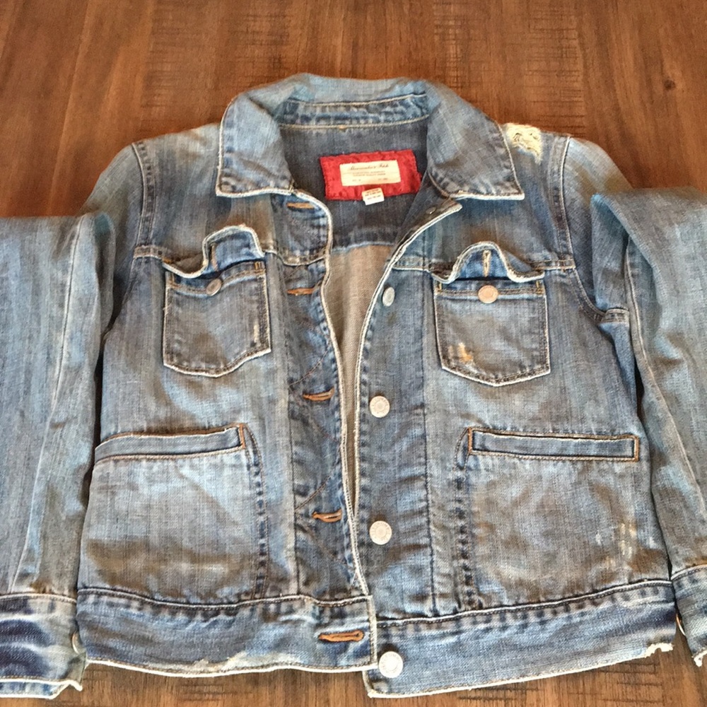 Abercrombie destroyed denim jacket